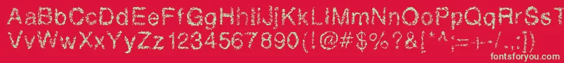 Retrobubbles Font – Green Fonts on Red Background