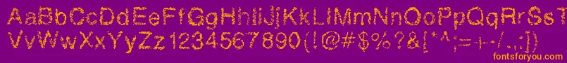 Retrobubbles Font – Orange Fonts on Purple Background