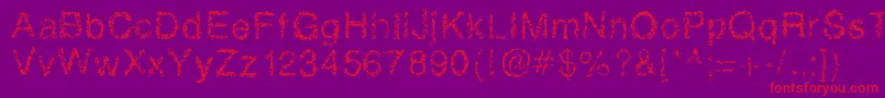 Retrobubbles Font – Red Fonts on Purple Background