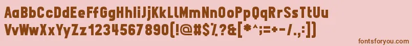 Fpn Font – Brown Fonts on Pink Background