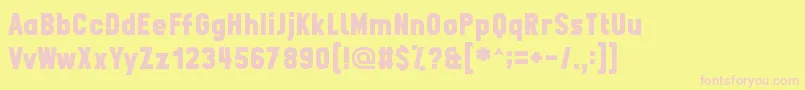 Шрифт Fpn – розовые шрифты на жёлтом фоне