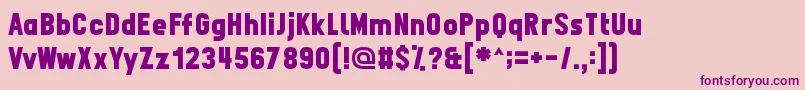 フォントFpn – ピンクの背景に紫のフォント