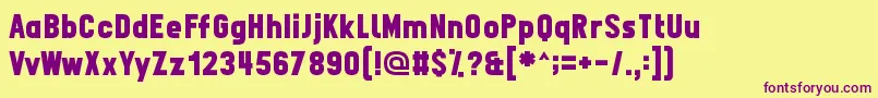 Fpn Font – Purple Fonts on Yellow Background