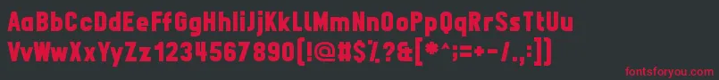 Шрифт Fpn – красные шрифты на чёрном фоне
