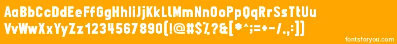 Fpn Font – White Fonts on Orange Background