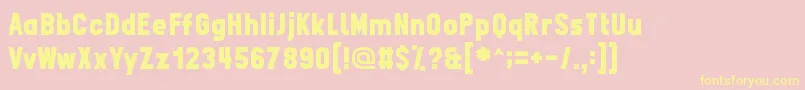 Fpn Font – Yellow Fonts on Pink Background