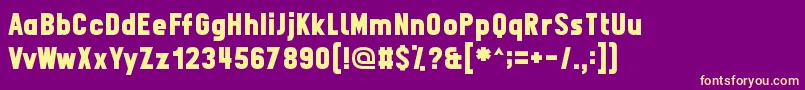 Fpn Font – Yellow Fonts on Purple Background