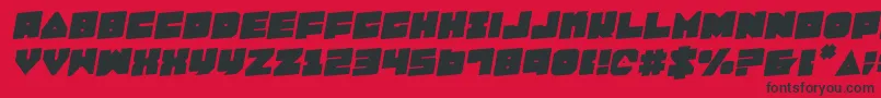 Шрифт LoboTommyRotalic – чёрные шрифты на красном фоне