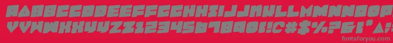 LoboTommyRotalic-Schriftart – Graue Schriften auf rotem Hintergrund