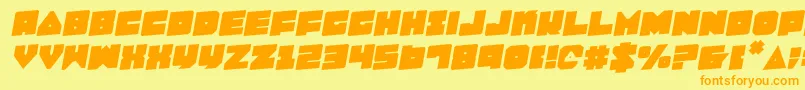 LoboTommyRotalic Font – Orange Fonts on Yellow Background