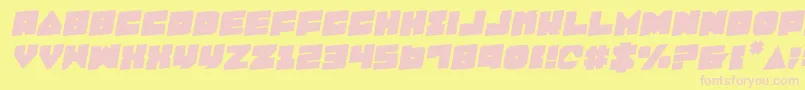 LoboTommyRotalic Font – Pink Fonts on Yellow Background