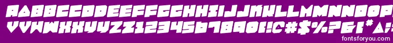 Шрифт LoboTommyRotalic – белые шрифты на фиолетовом фоне