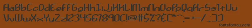 Kurvatur Font – Black Fonts on Brown Background