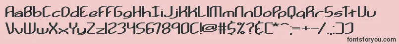 Kurvatur Font – Black Fonts on Pink Background