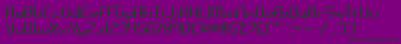 Kurvatur-Schriftart – Schwarze Schriften auf violettem Hintergrund