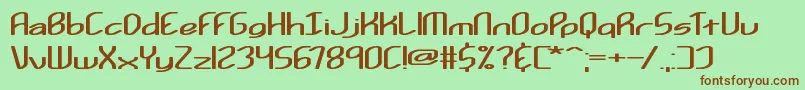 Kurvatur Font – Brown Fonts on Green Background