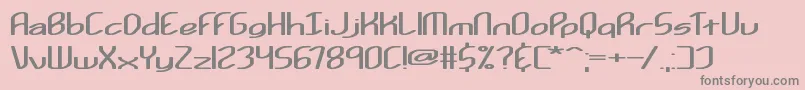 Kurvatur-Schriftart – Graue Schriften auf rosa Hintergrund