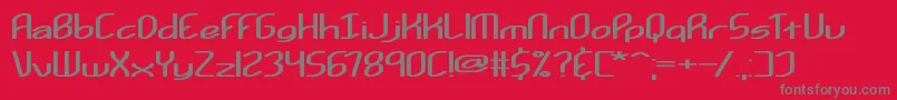 Kurvatur-Schriftart – Graue Schriften auf rotem Hintergrund