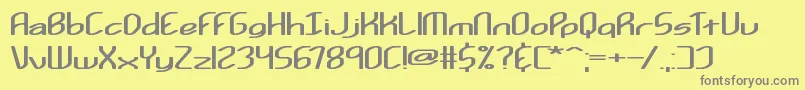 Шрифт Kurvatur – серые шрифты на жёлтом фоне
