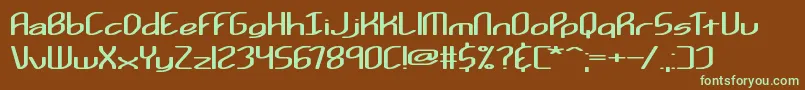 Kurvatur Font – Green Fonts on Brown Background