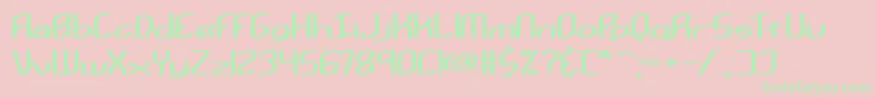 Шрифт Kurvatur – зелёные шрифты на розовом фоне