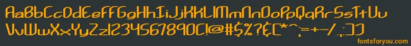 Kurvatur Font – Orange Fonts on Black Background