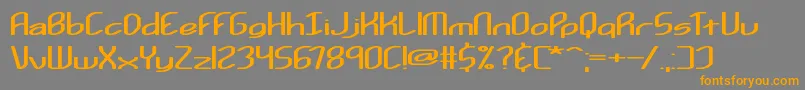 Kurvatur-Schriftart – Orangefarbene Schriften auf grauem Hintergrund