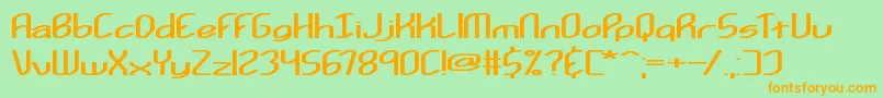 Kurvatur Font – Orange Fonts on Green Background