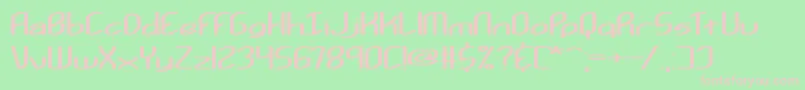 Kurvatur Font – Pink Fonts on Green Background