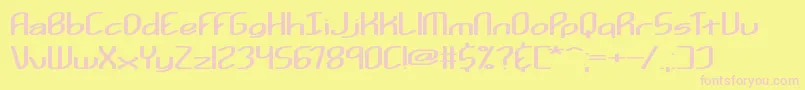 Kurvatur Font – Pink Fonts on Yellow Background