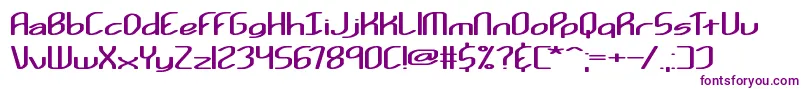 Шрифт Kurvatur – фиолетовые шрифты на белом фоне