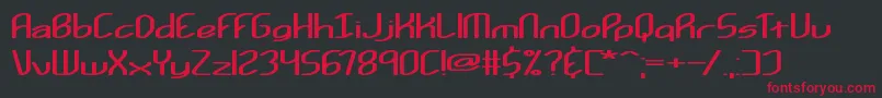 Kurvatur Font – Red Fonts on Black Background