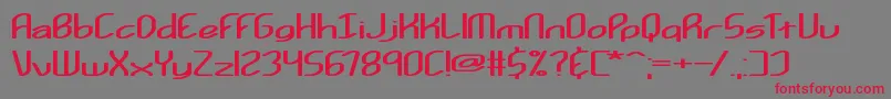 Kurvatur Font – Red Fonts on Gray Background