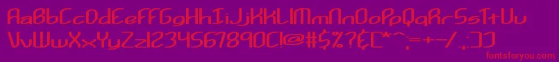 Kurvatur Font – Red Fonts on Purple Background