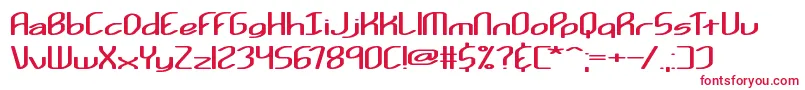 Kurvatur Font – Red Fonts on White Background