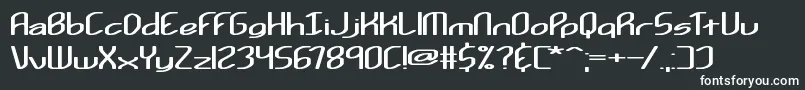 Шрифт Kurvatur – белые шрифты на чёрном фоне
