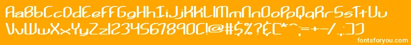 Kurvatur Font – White Fonts on Orange Background