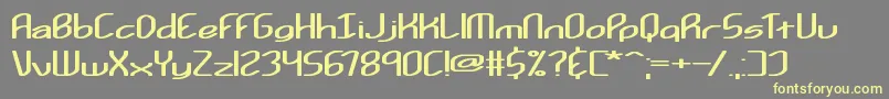 Kurvatur Font – Yellow Fonts on Gray Background