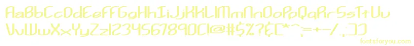 Шрифт Kurvatur – жёлтые шрифты