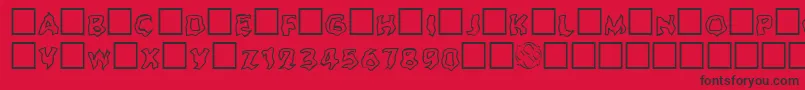 Ghoul Outline Font – Black Fonts on Red Background