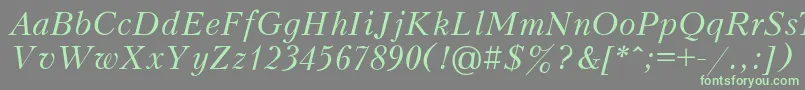 Kudrias3 Font – Green Fonts on Gray Background