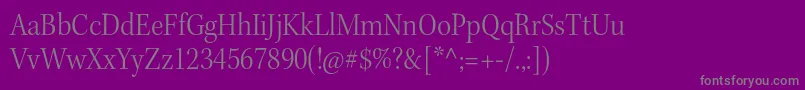 KeplerstdLightscnsubh Font – Gray Fonts on Purple Background