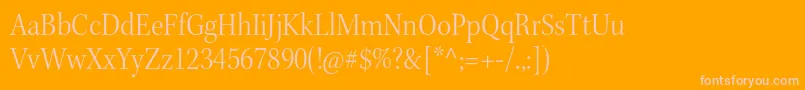 KeplerstdLightscnsubh Font – Pink Fonts on Orange Background