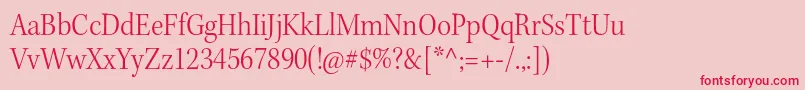 KeplerstdLightscnsubh Font – Red Fonts on Pink Background