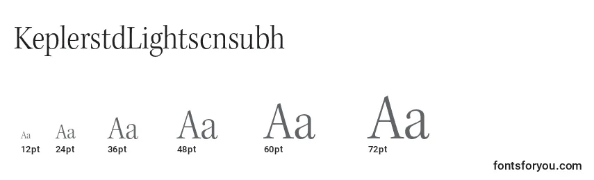 KeplerstdLightscnsubh Font Sizes