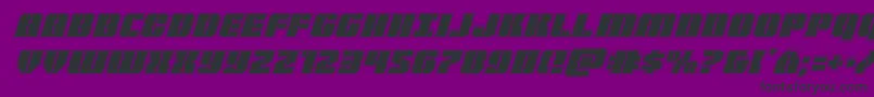 Warpthrusteracadital Font – Black Fonts on Purple Background