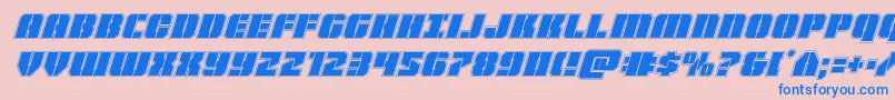 Warpthrusteracadital Font – Blue Fonts on Pink Background