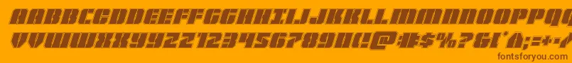 Warpthrusteracadital Font – Brown Fonts on Orange Background