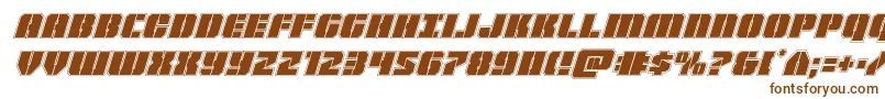 Warpthrusteracadital Font – Brown Fonts on White Background