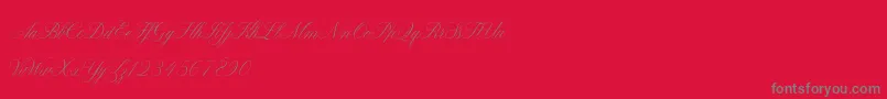 ClaudyaDemo Font – Gray Fonts on Red Background